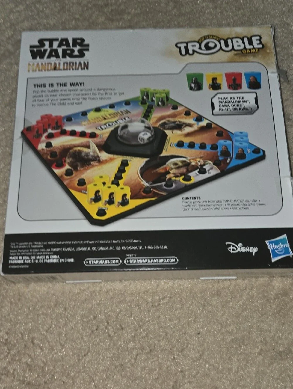 Hasbro Star Wars The Mandalorian Trouble Game - Green, Black
